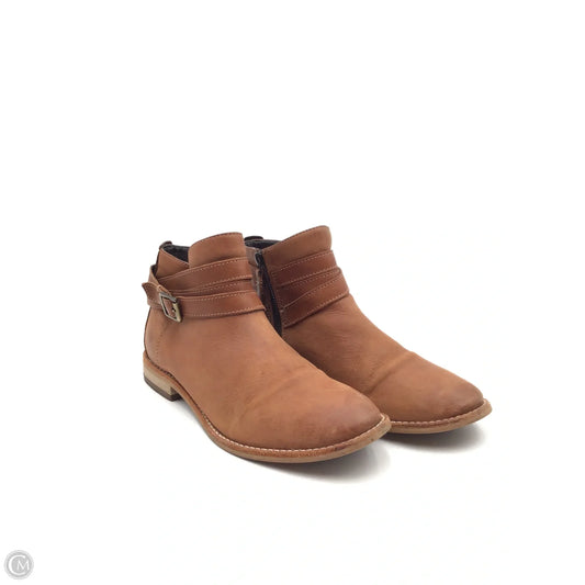 Boots Ankle Flats By Clarks In Brown, Size: 8