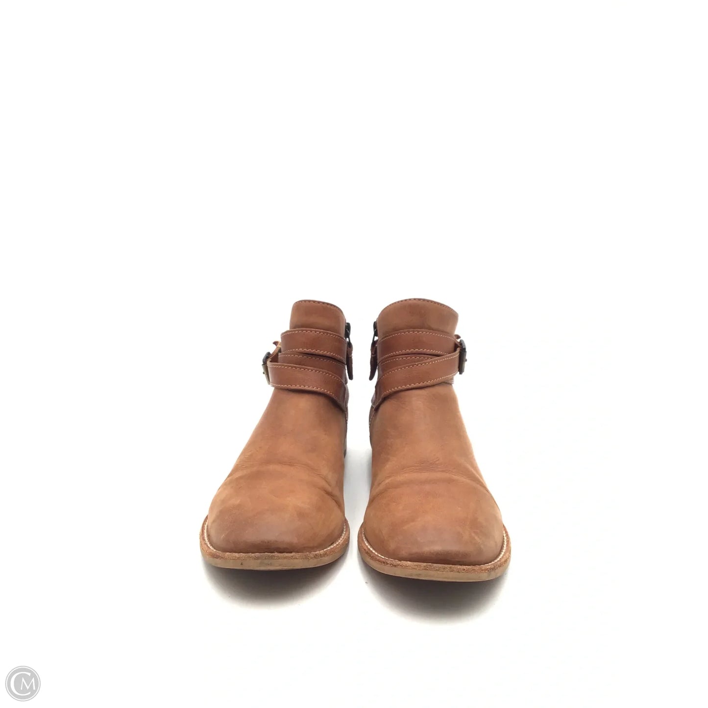 Boots Ankle Flats By Clarks In Brown, Size: 8