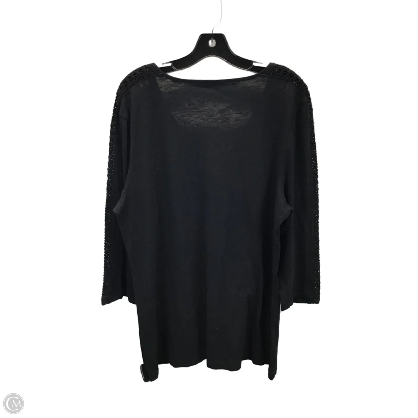 Top Long Sleeve By Sonoma In Black, Size: Xl