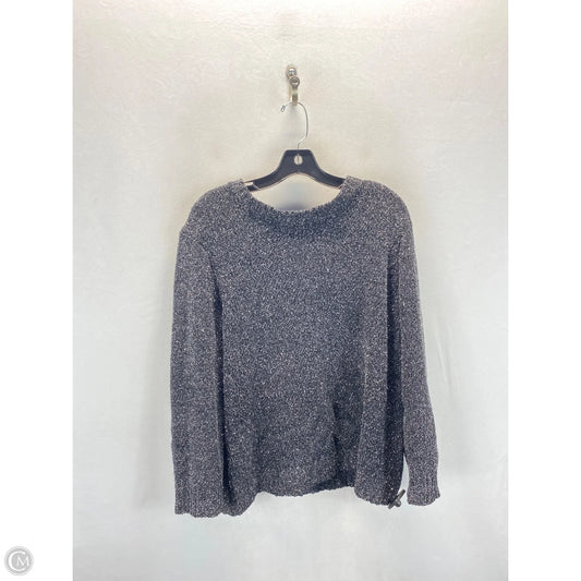 Sweater By Who What Wear In Black & Silver, Size: Xl