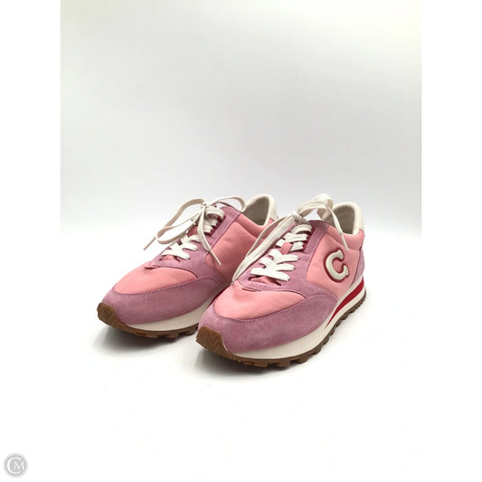 Shoes Designer By Coach In Pink & Red, Size: 9.5