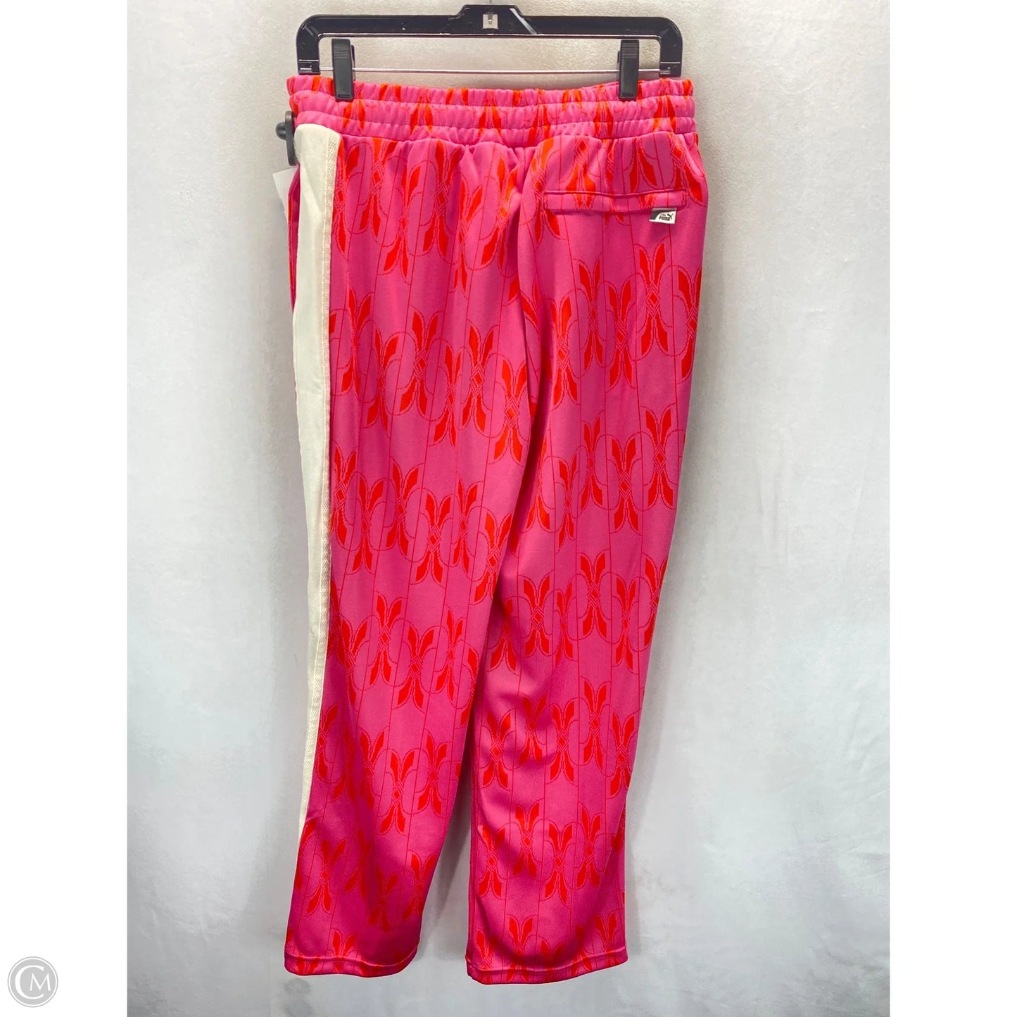 Athletic Pants By Puma In Pink & White, Size: M