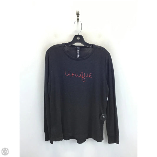 Sweater By Lord And Taylor In Black & Orange, Size: L