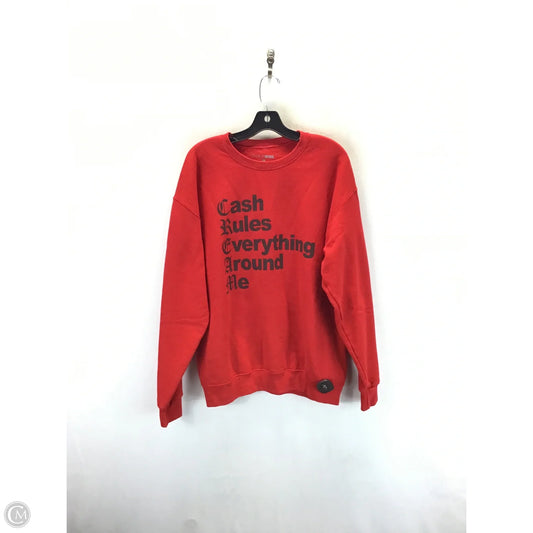 Sweatshirt Collar By Fashion Nova In Black & Red, Size: L