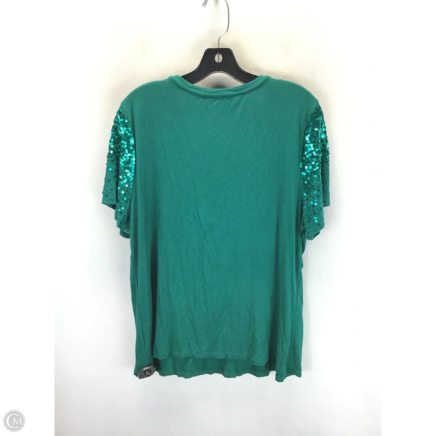 Top Short Sleeve By Inc In Green, Size: 2x