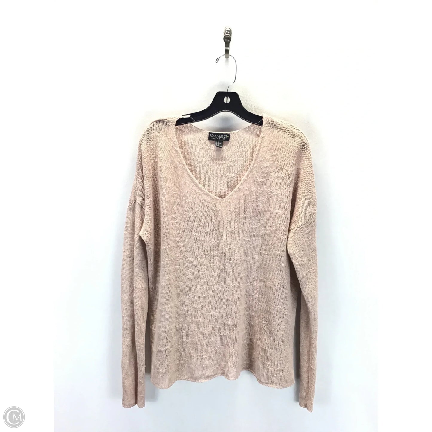 Sweater By Forever 21 In Peach, Size: 1x