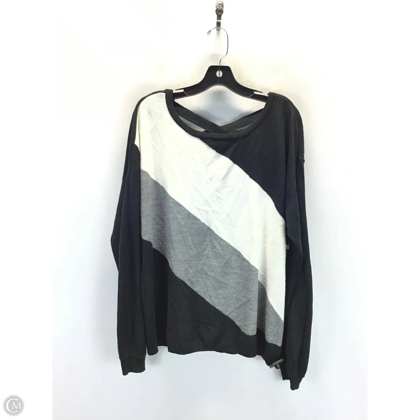Sweater By New York And Co In Black & White, Size: Xxl