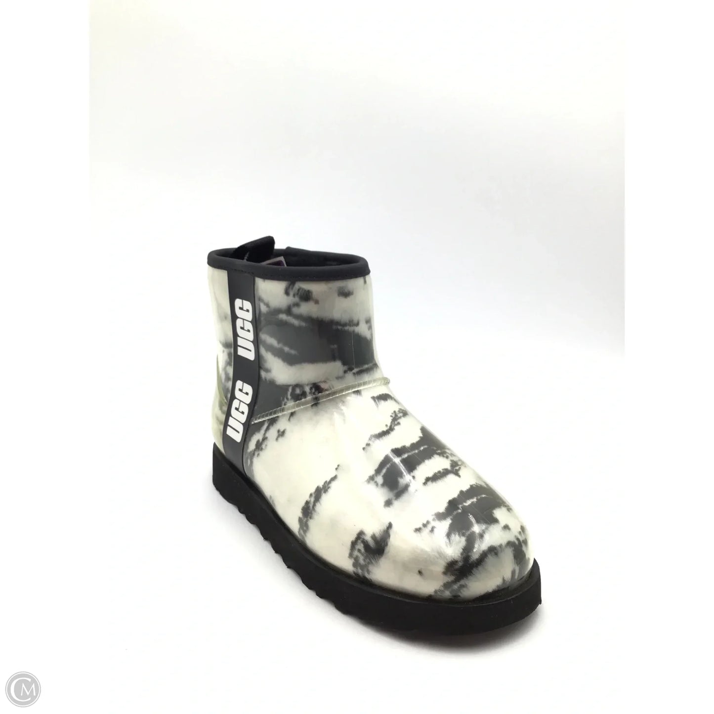 Boots Designer By Ugg In Black & White, Size: 9