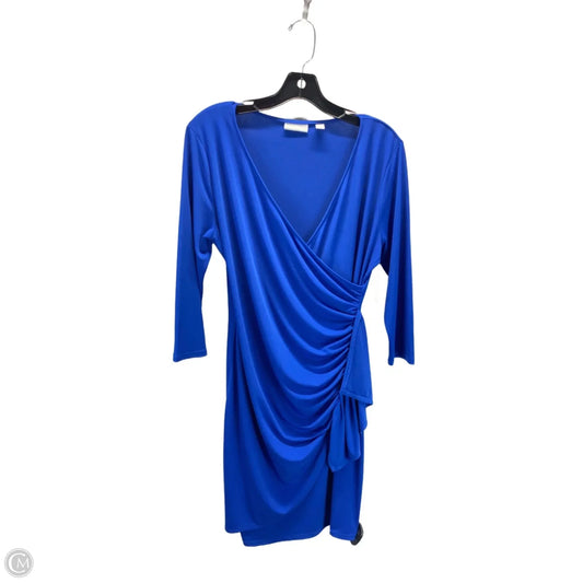 Dress Casual Midi By New York And Co In Blue, Size: M