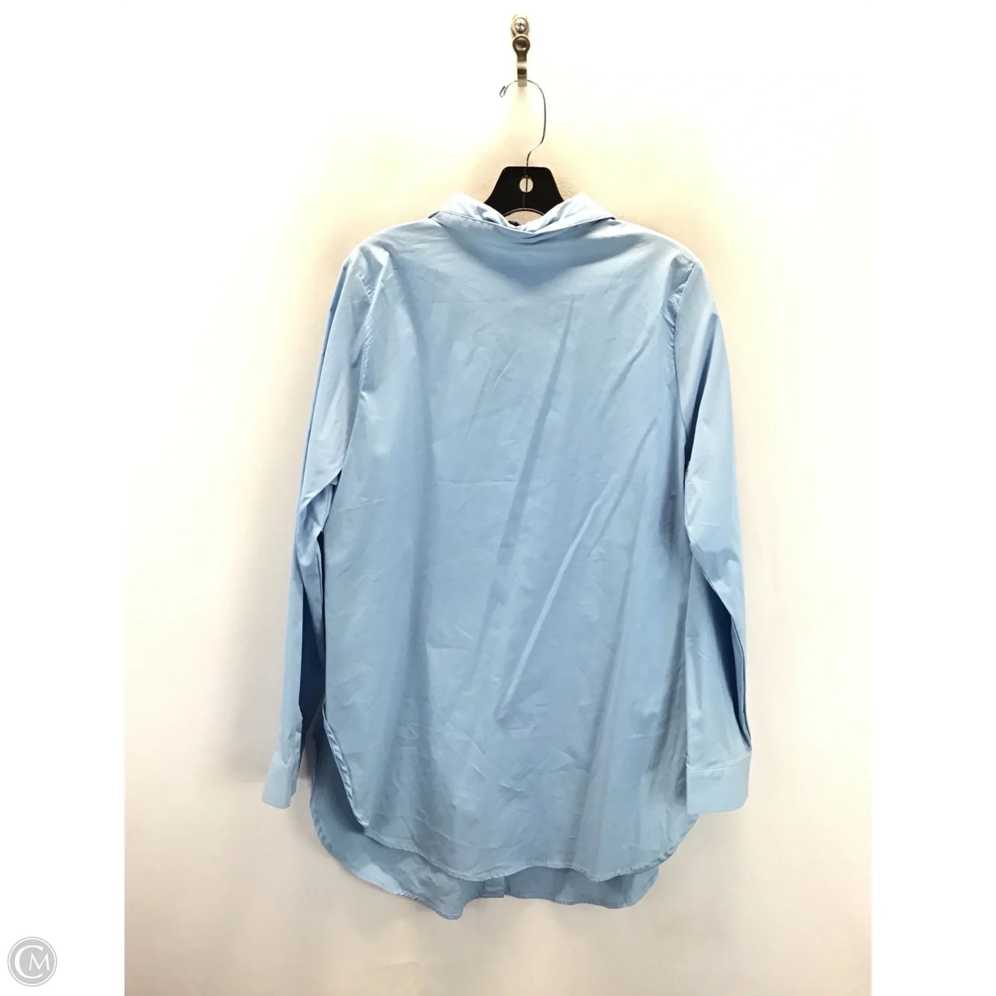 Tunic Long Sleeve By Fashion Nova In Blue, Size: 1x