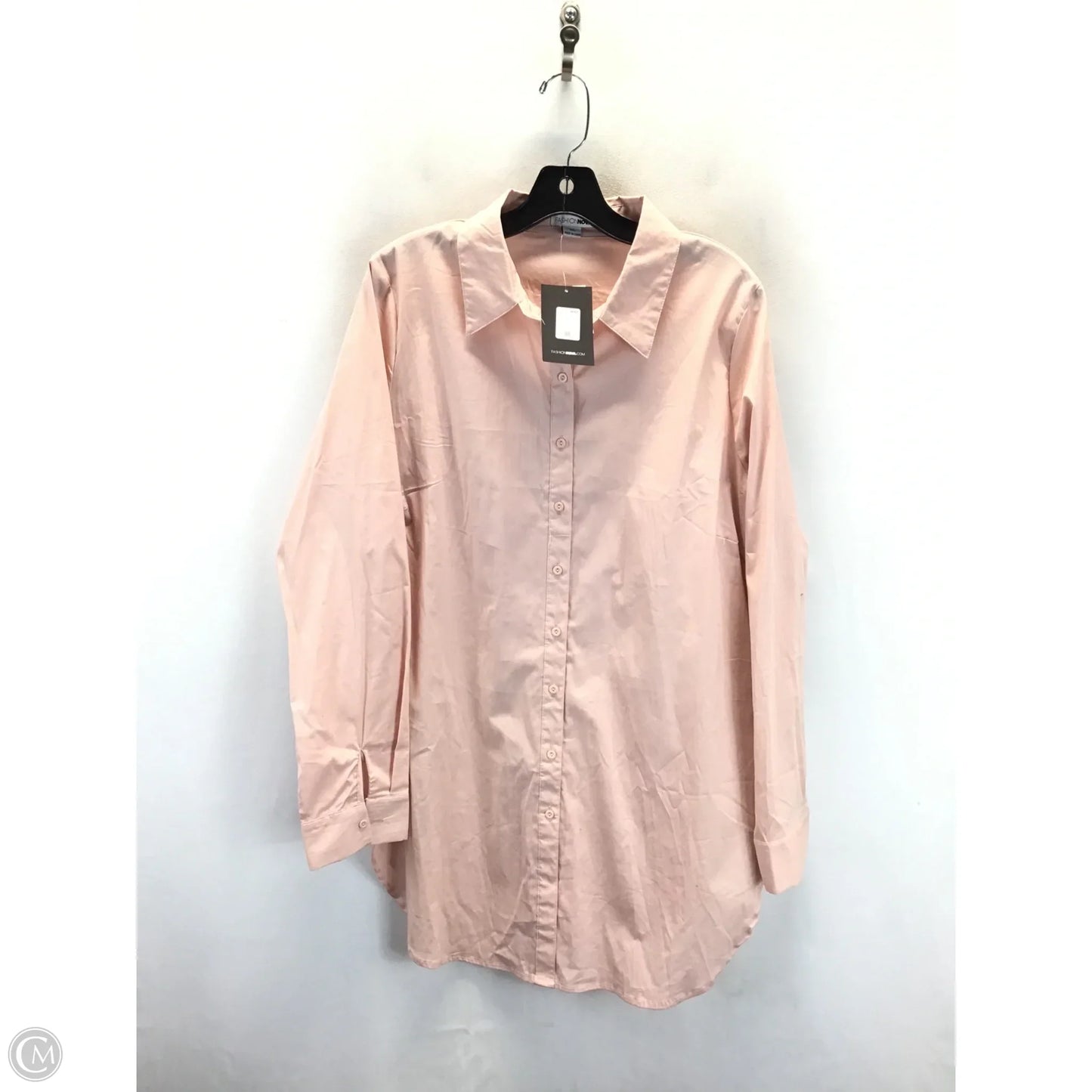 Tunic Long Sleeve By Fashion Nova In Pink, Size: 1x