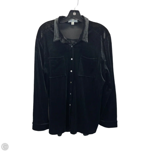 Top Long Sleeve By She + Sky In Black, Size: L