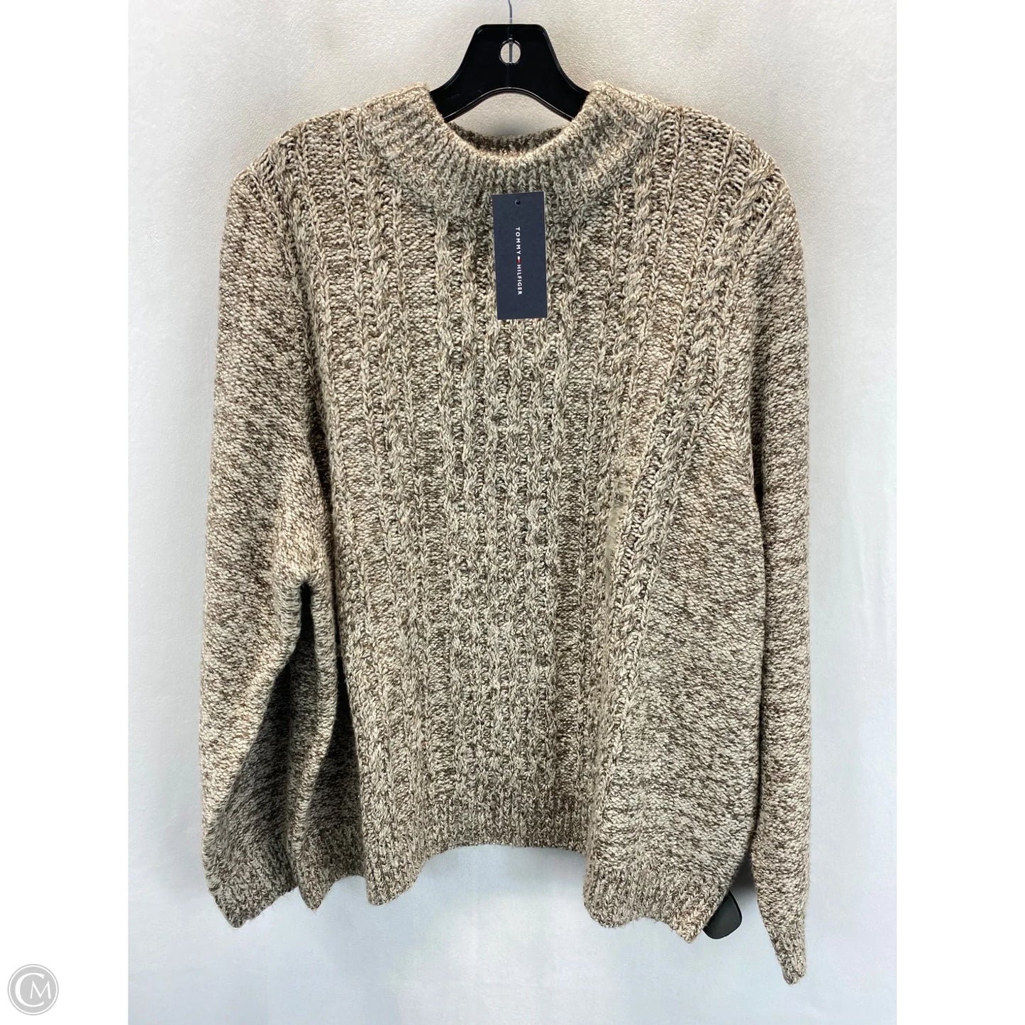 Sweater By Tommy Hilfiger In Brown & Cream, Size: Xxl