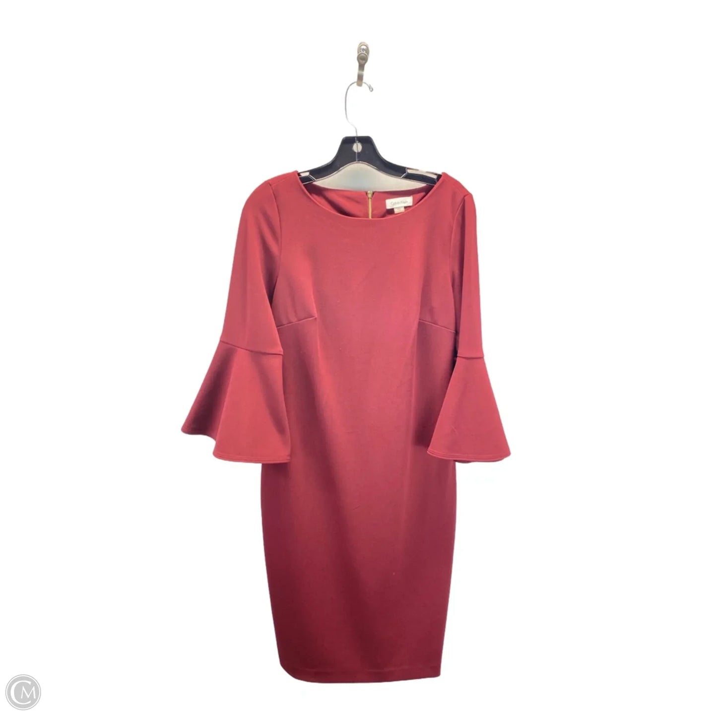 Dress Casual Midi By Calvin Klein In Red, Size: 10
