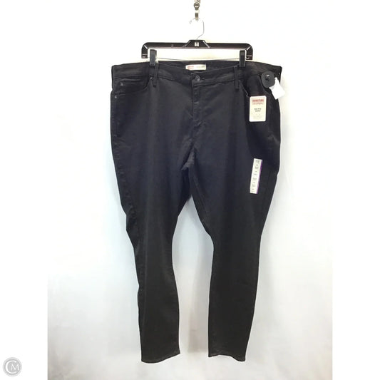 Jeans Straight By Levis In Black, Size: 24