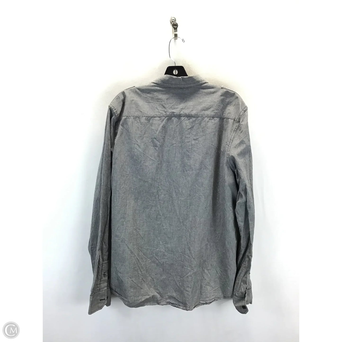 Top Long Sleeve By Calvin Klein In Grey, Size: Xl