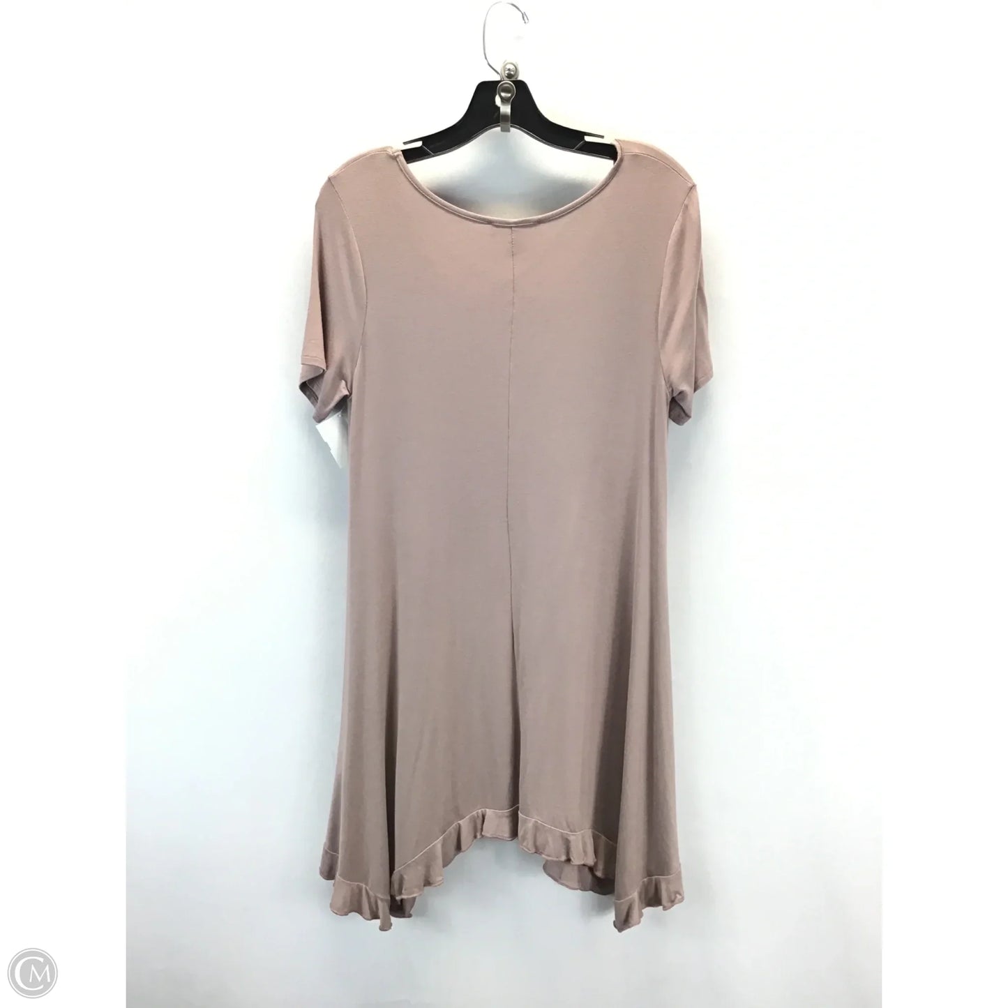 Tunic Short Sleeve By Clothes Mentor In Taupe, Size: M