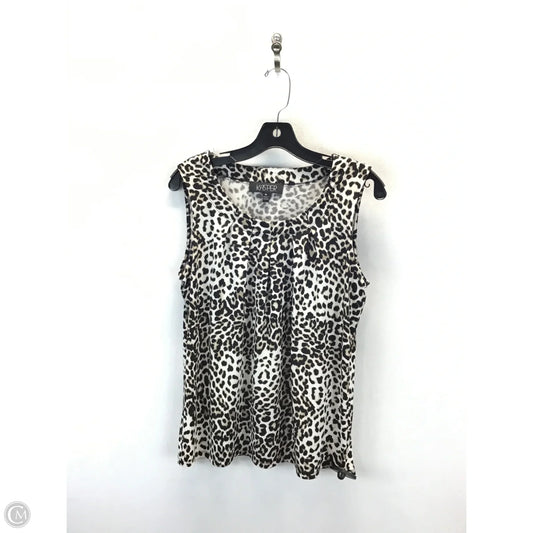 Top Sleeveless By Kasper In Animal Print, Size: M