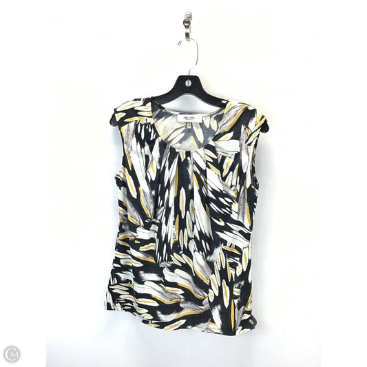 Top Sleeveless By Jones Studio In Black & Yellow, Size: S