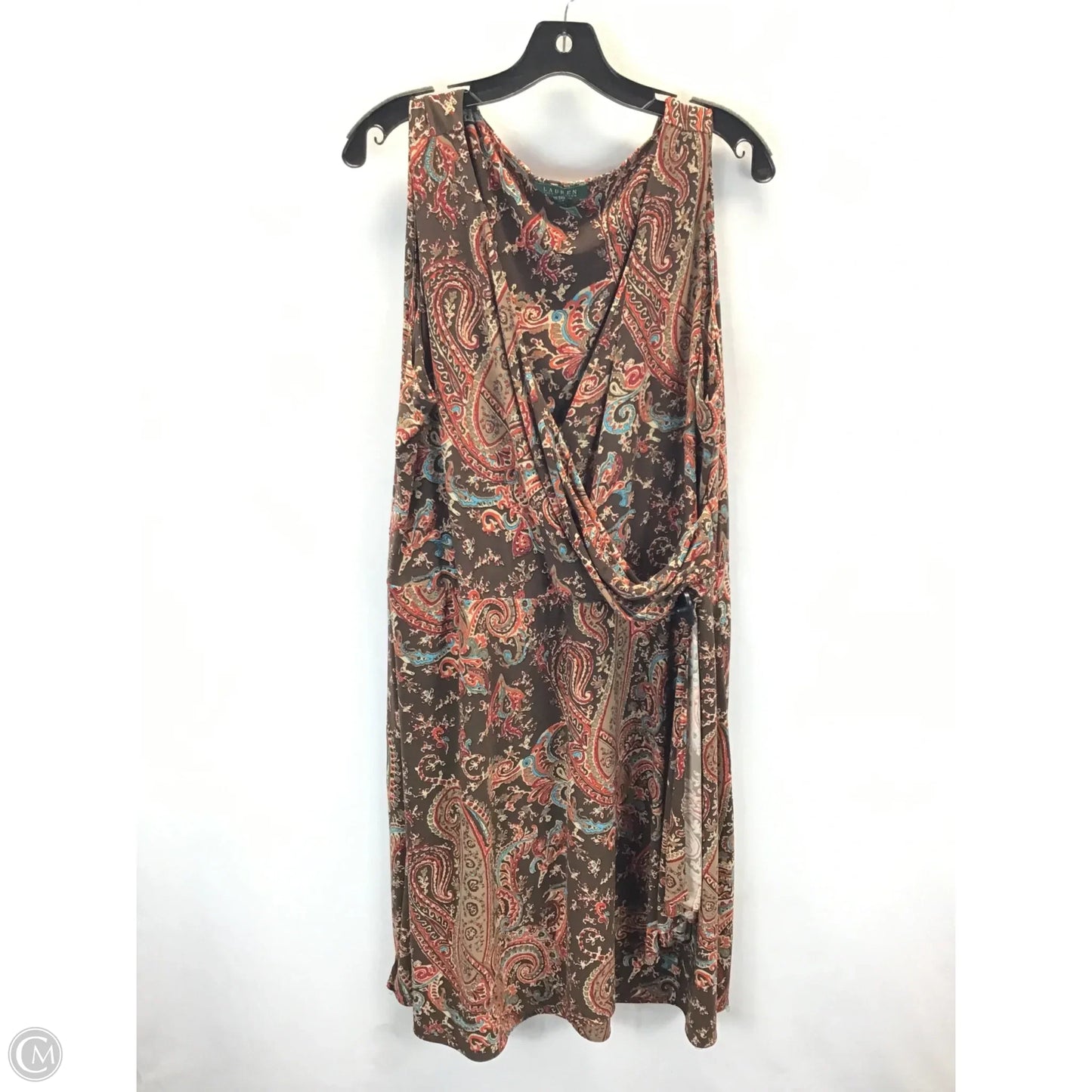 Dress Casual Midi By Lauren By Ralph Lauren In Paisley Print, Size: 3x