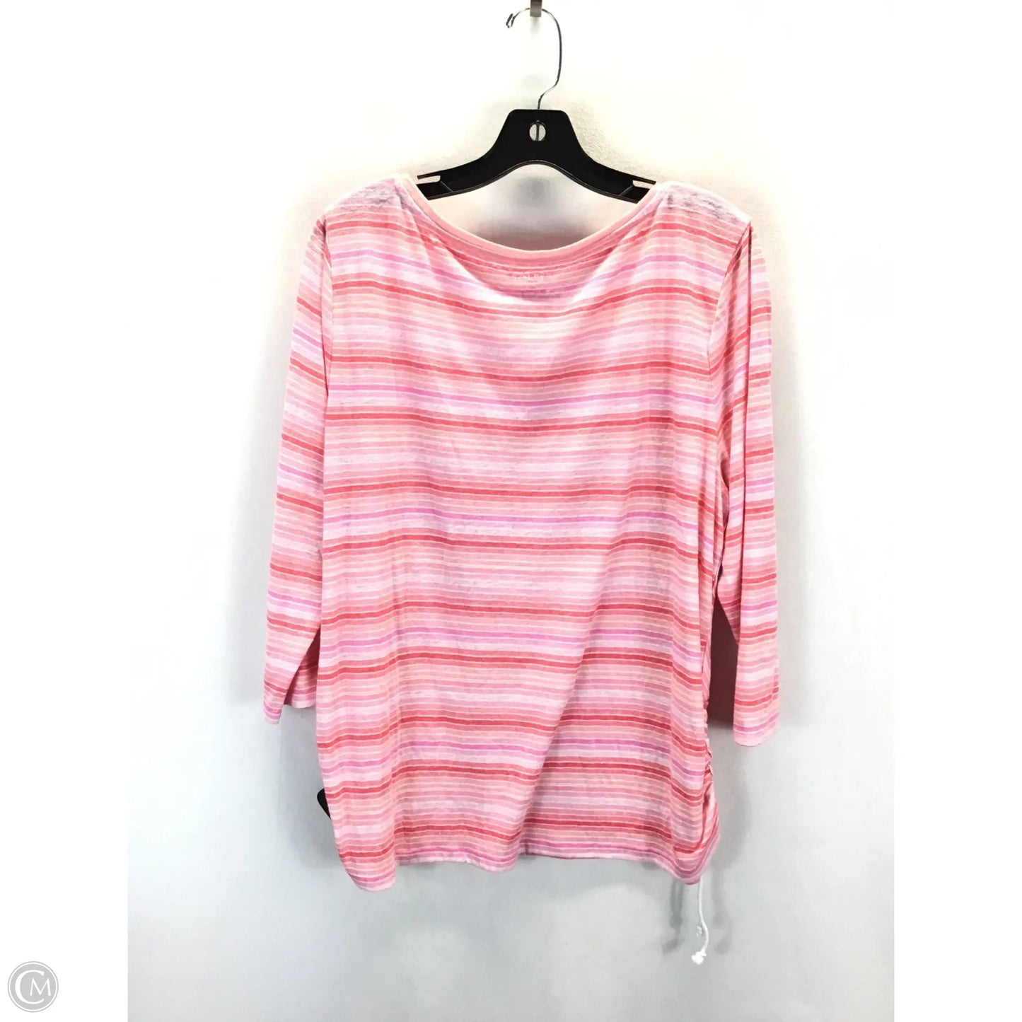 Top Long Sleeve By Talbots In Striped Pattern, Size: 2x