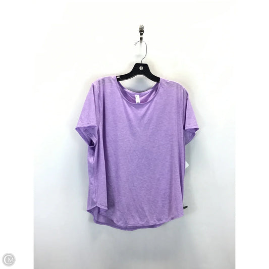 Top Short Sleeve By Under Armour In Purple, Size: Xl