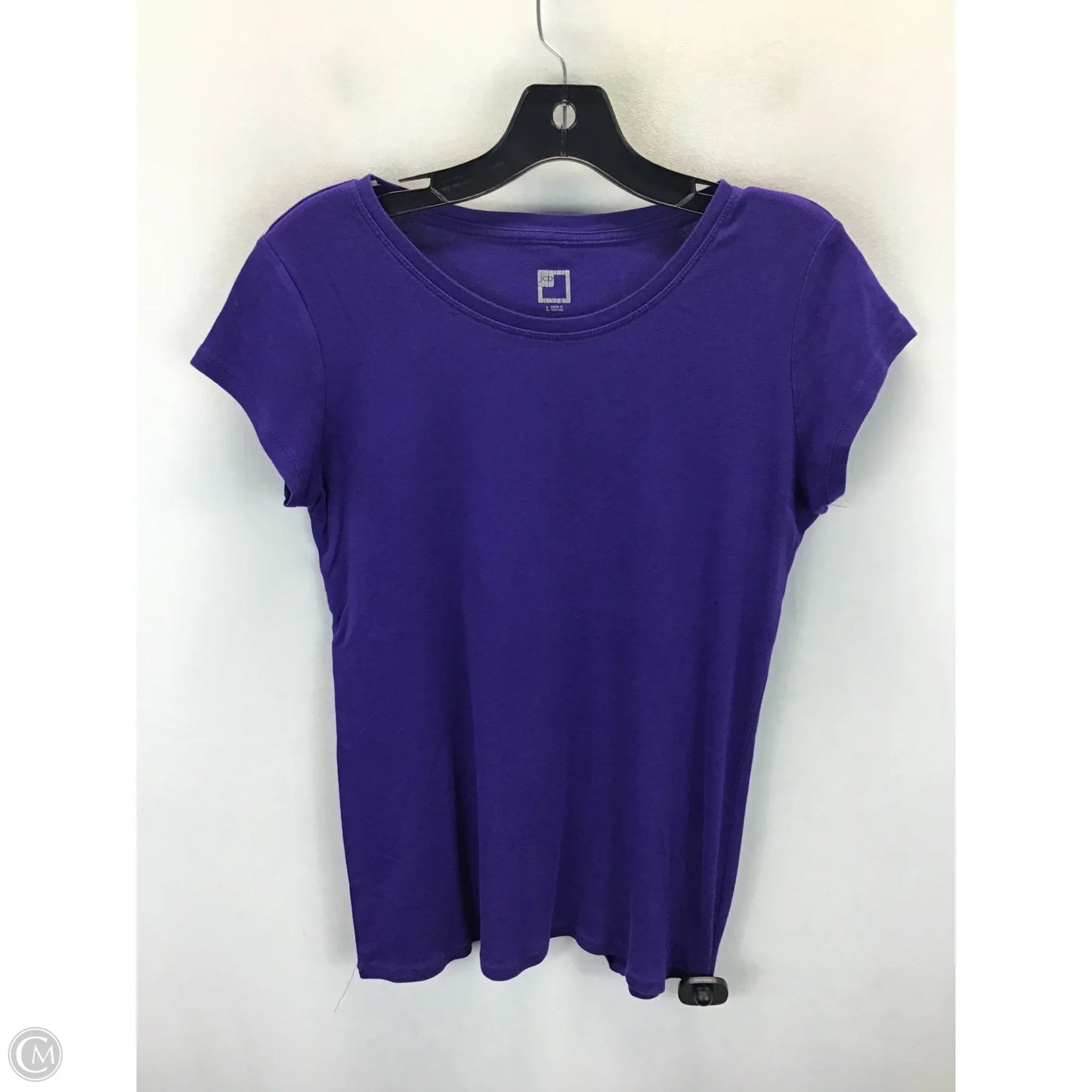 Top Short Sleeve By Jcp In Purple, Size: L