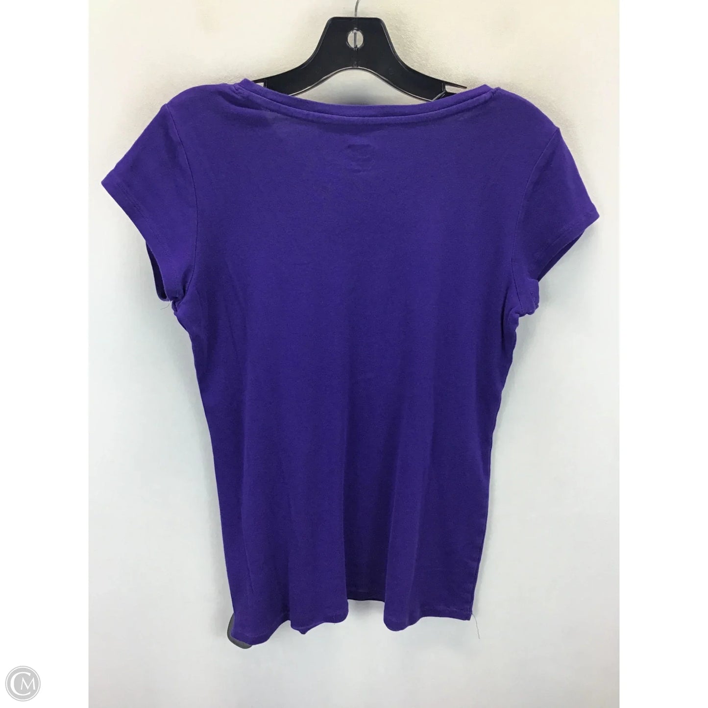 Top Short Sleeve By Jcp In Purple, Size: L