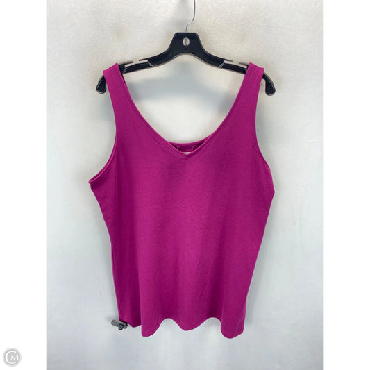 Top Sleeveless By J. Jill In Purple, Size: 2x