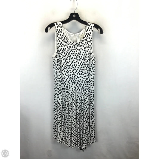 Dress Casual Midi By Loft In Black & White, Size: M