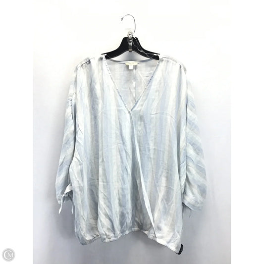 Top Long Sleeve By Clothes Mentor In Blue & Grey, Size: 2x