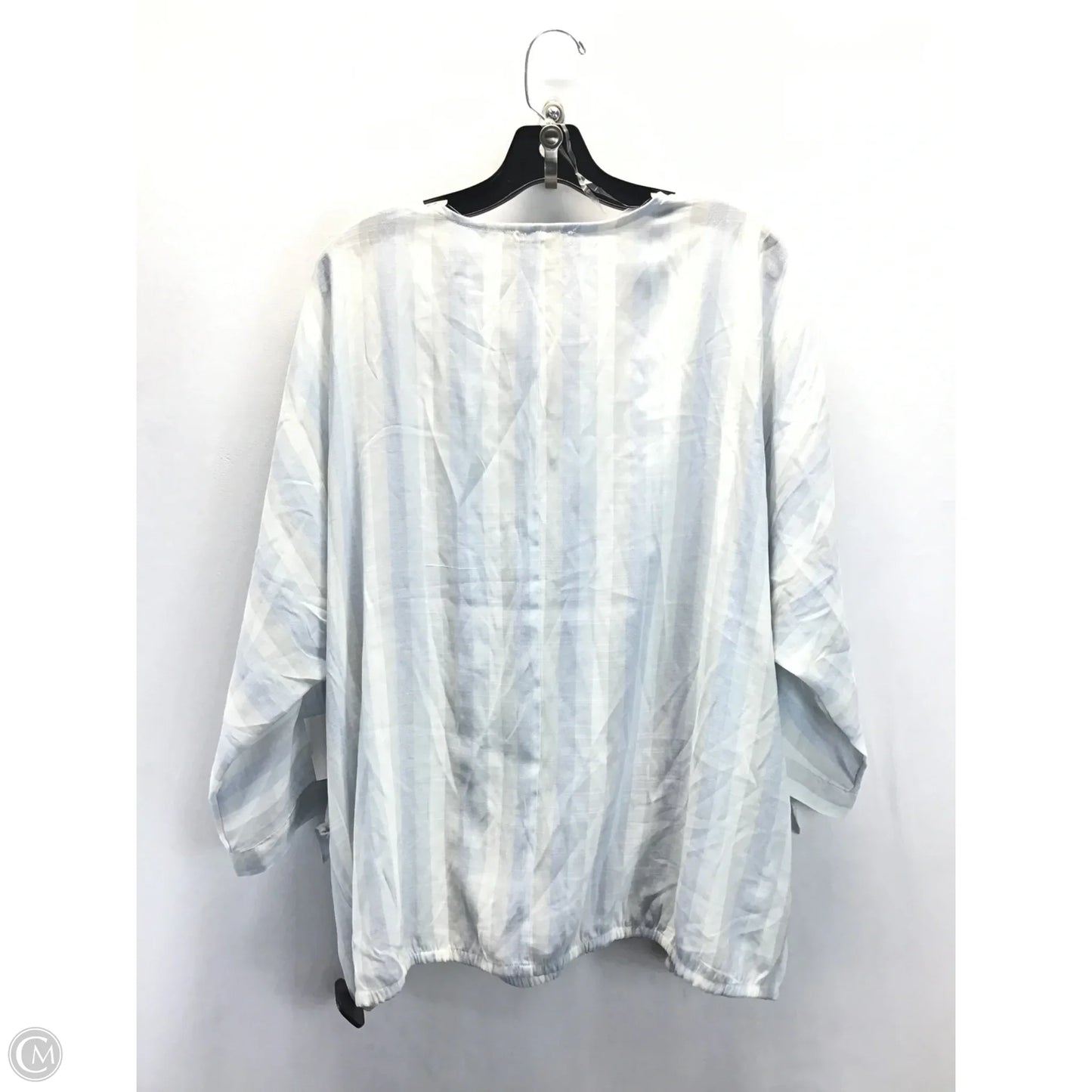 Top Long Sleeve By Clothes Mentor In Blue & Grey, Size: 2x