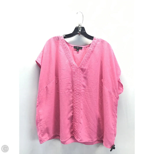Top Sleeveless By Fred David In Pink, Size: 2x