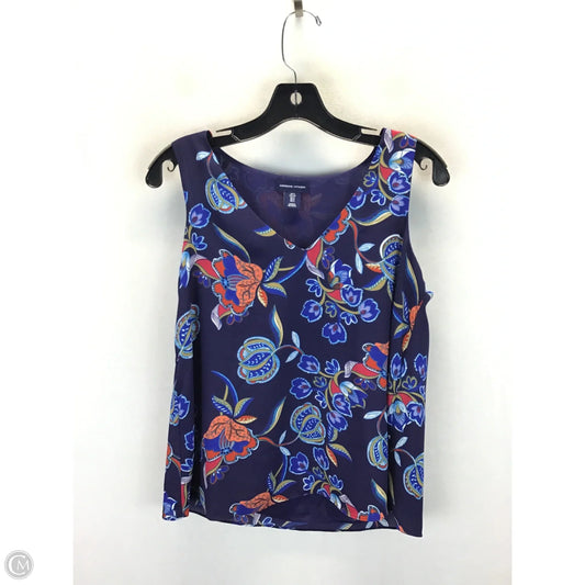 Top Sleeveless By Adrienne Vittadini In Floral Print, Size: S