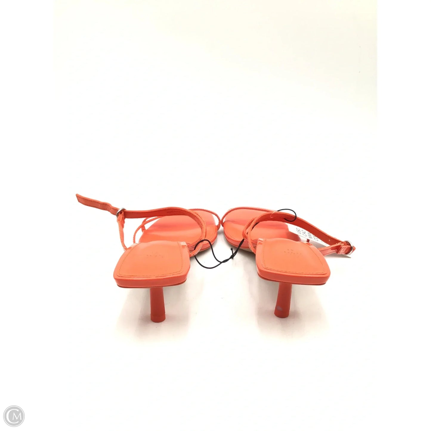 Sandals Heels Kitten By H&m In Orange, Size: 10