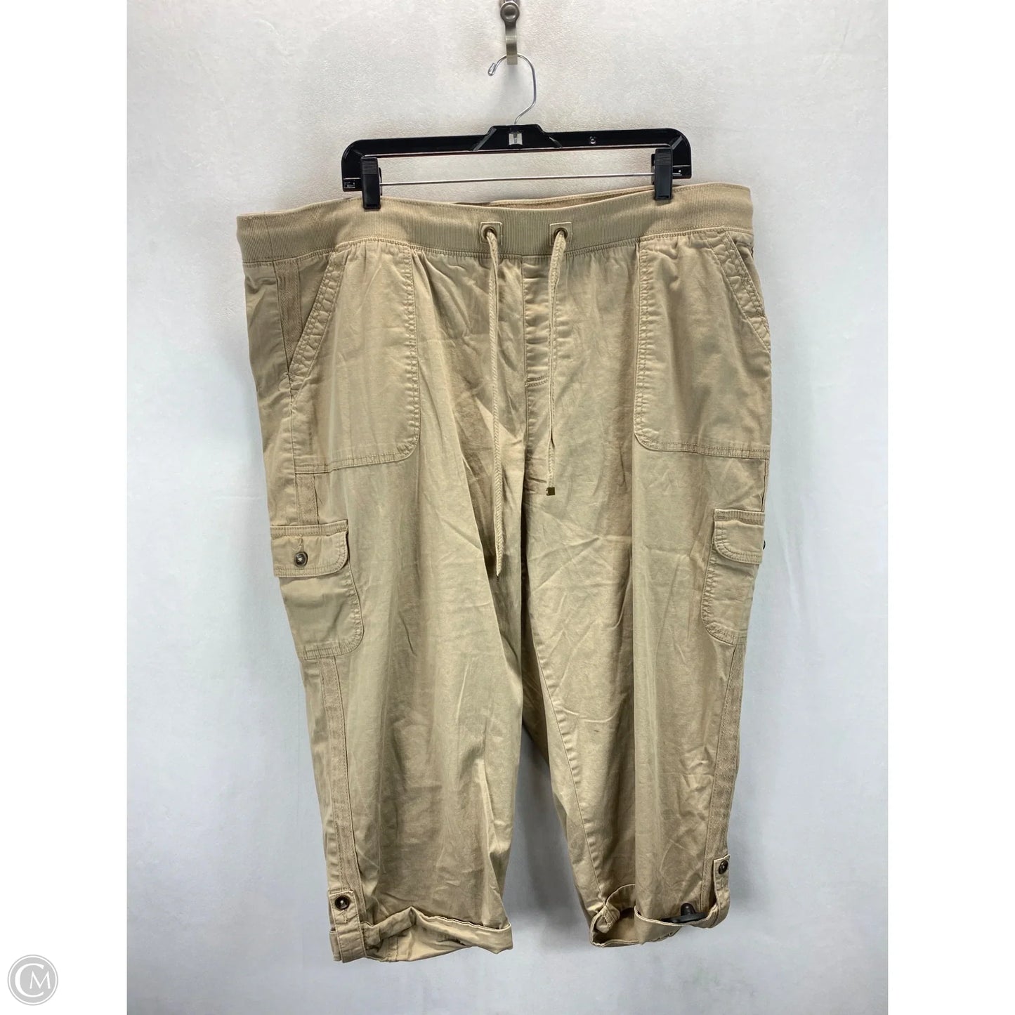 Capris By Terra & Sky In Tan, Size: 2x