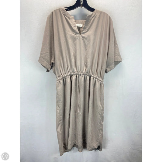 Dress Casual Midi By Clothes Mentor In Tan, Size: L