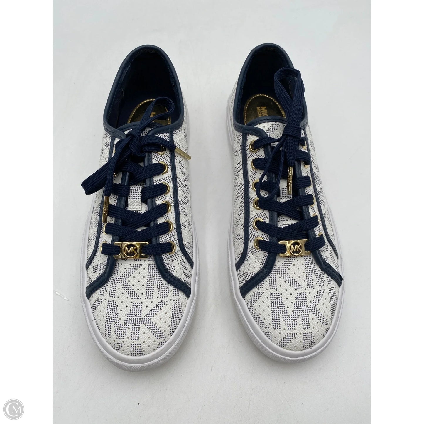 Shoes Designer By Michael Kors In Blue & White, Size: 9.5
