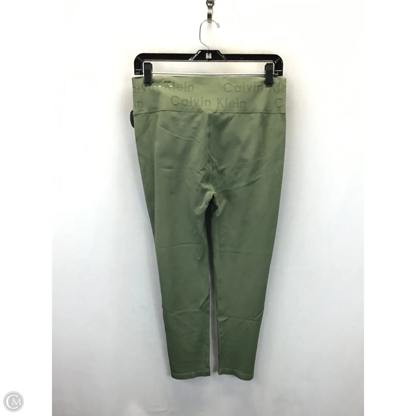 Athletic Leggings By Calvin Klein In Green, Size: Xl