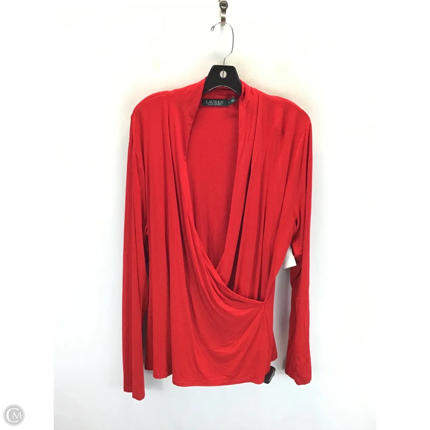 Top Long Sleeve By Lauren By Ralph Lauren In Red, Size: Xxl