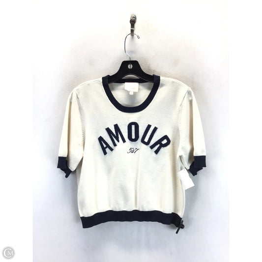 Sweater By Clothes Mentor In White, Size: L