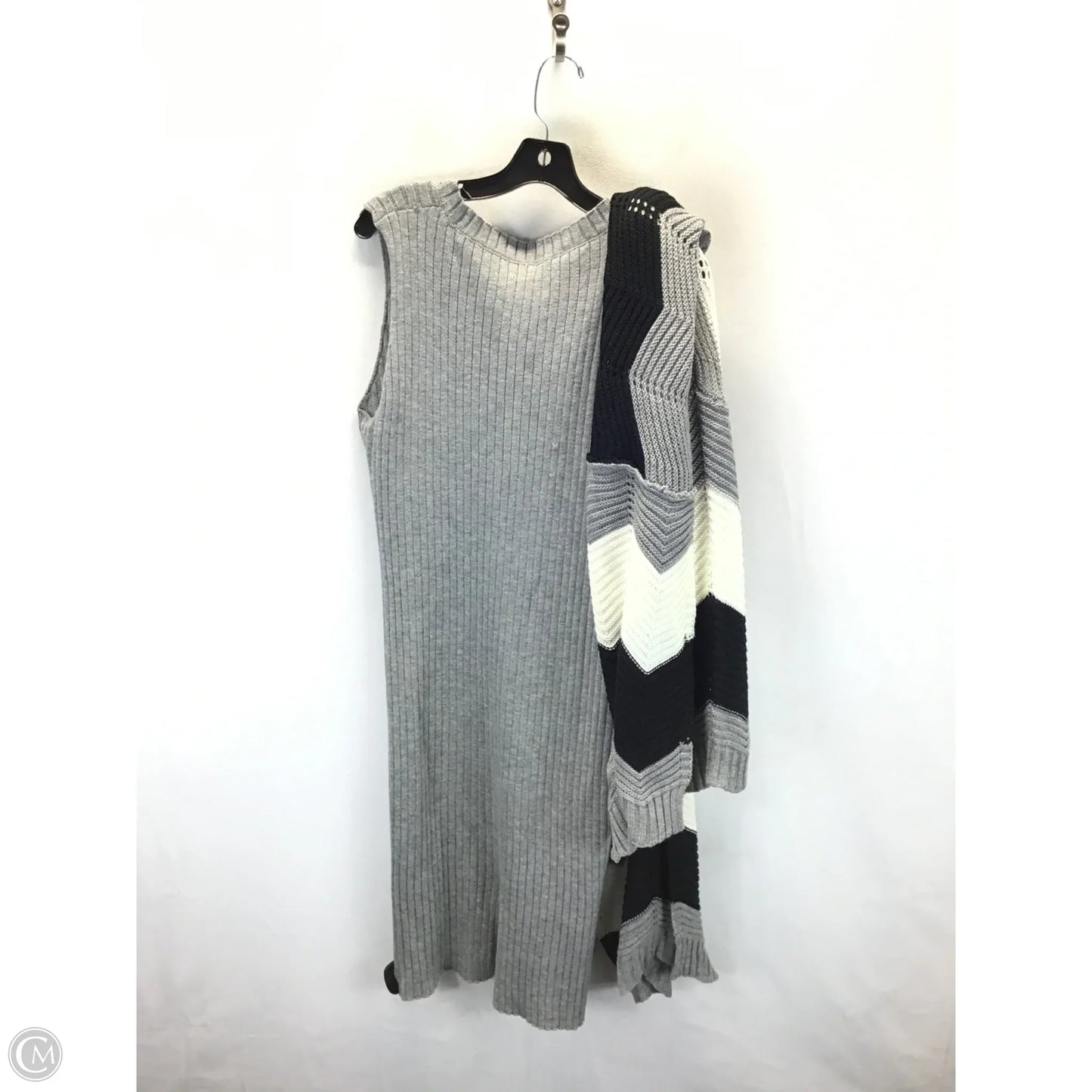 Dress Set 2pc By Ashley Stewart In Black & Grey, Size: 18