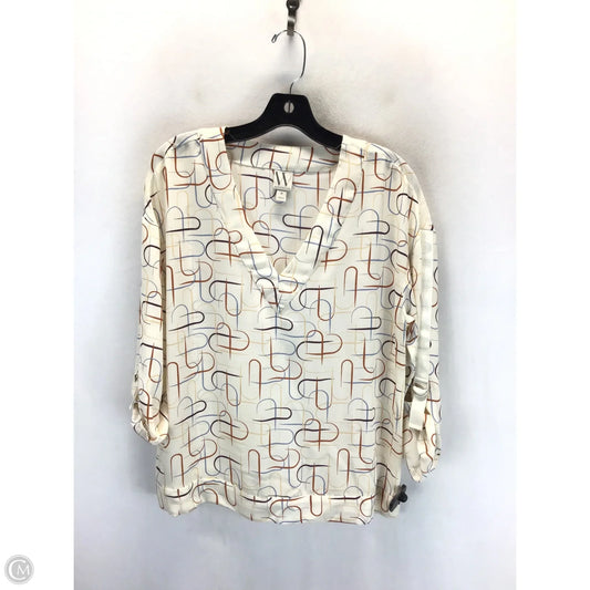 Top Long Sleeve By Worthington In Multi-colored, Size: M