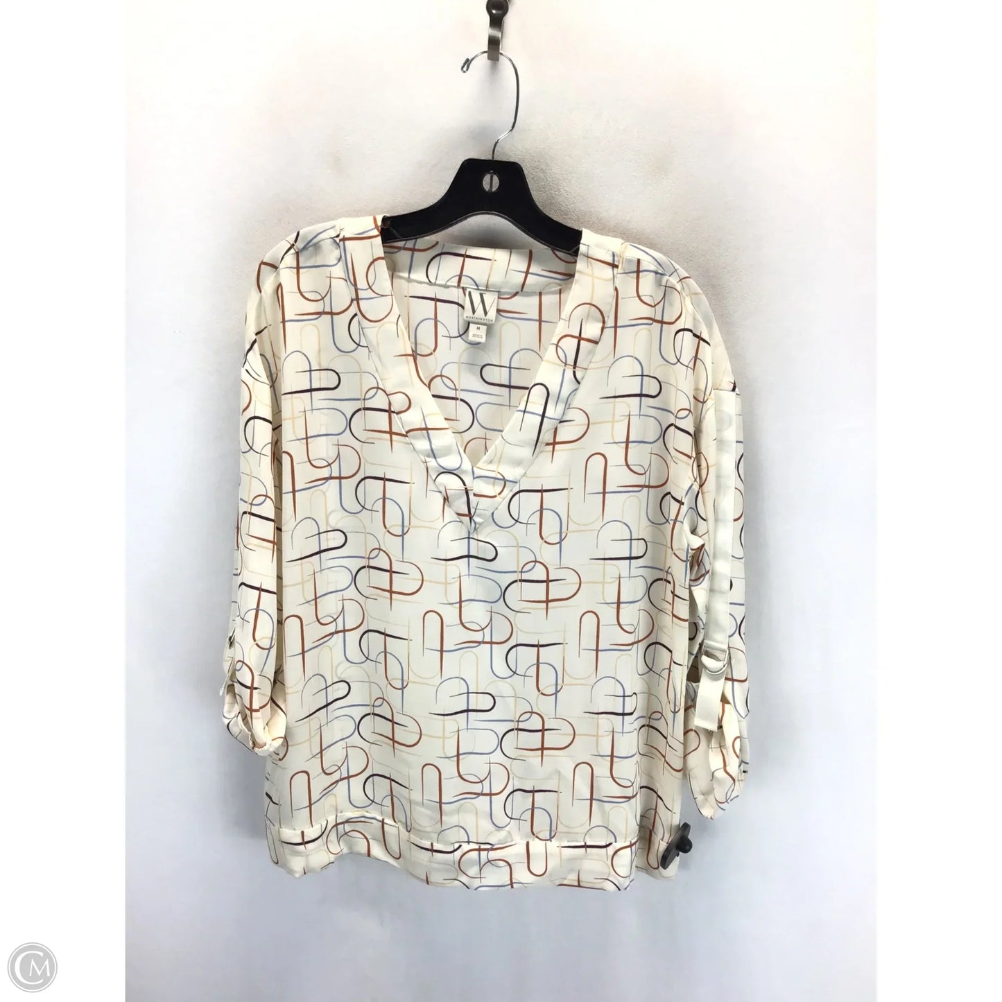 Top Long Sleeve By Worthington In Multi-colored, Size: M