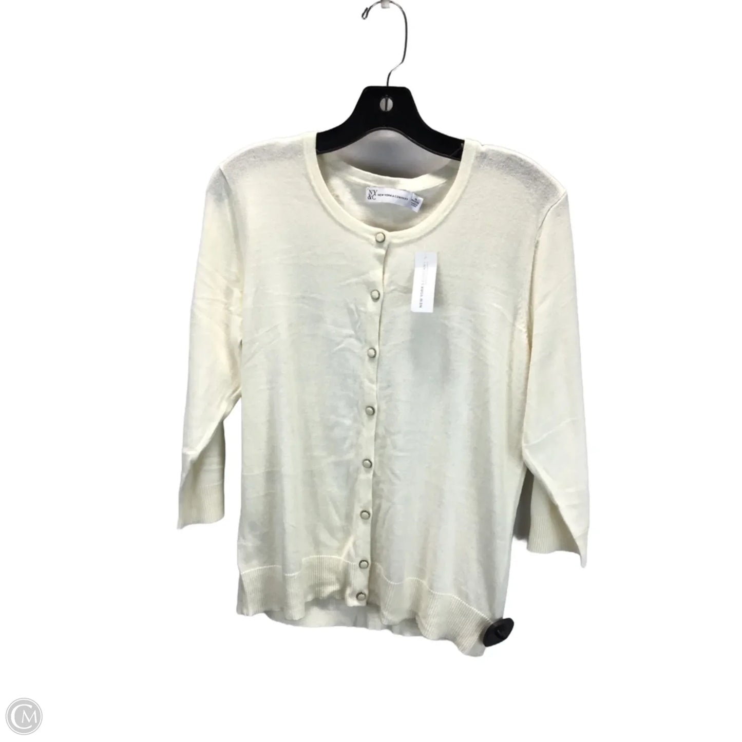 Cardigan By New York And Co In Cream, Size: Xl