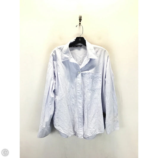 Top Long Sleeve By Zara In Blue, Size: Xl