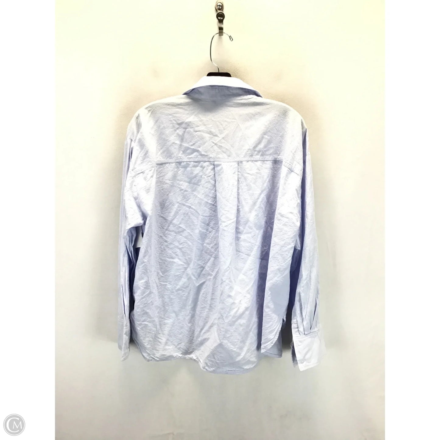 Top Long Sleeve By Zara In Blue, Size: Xl