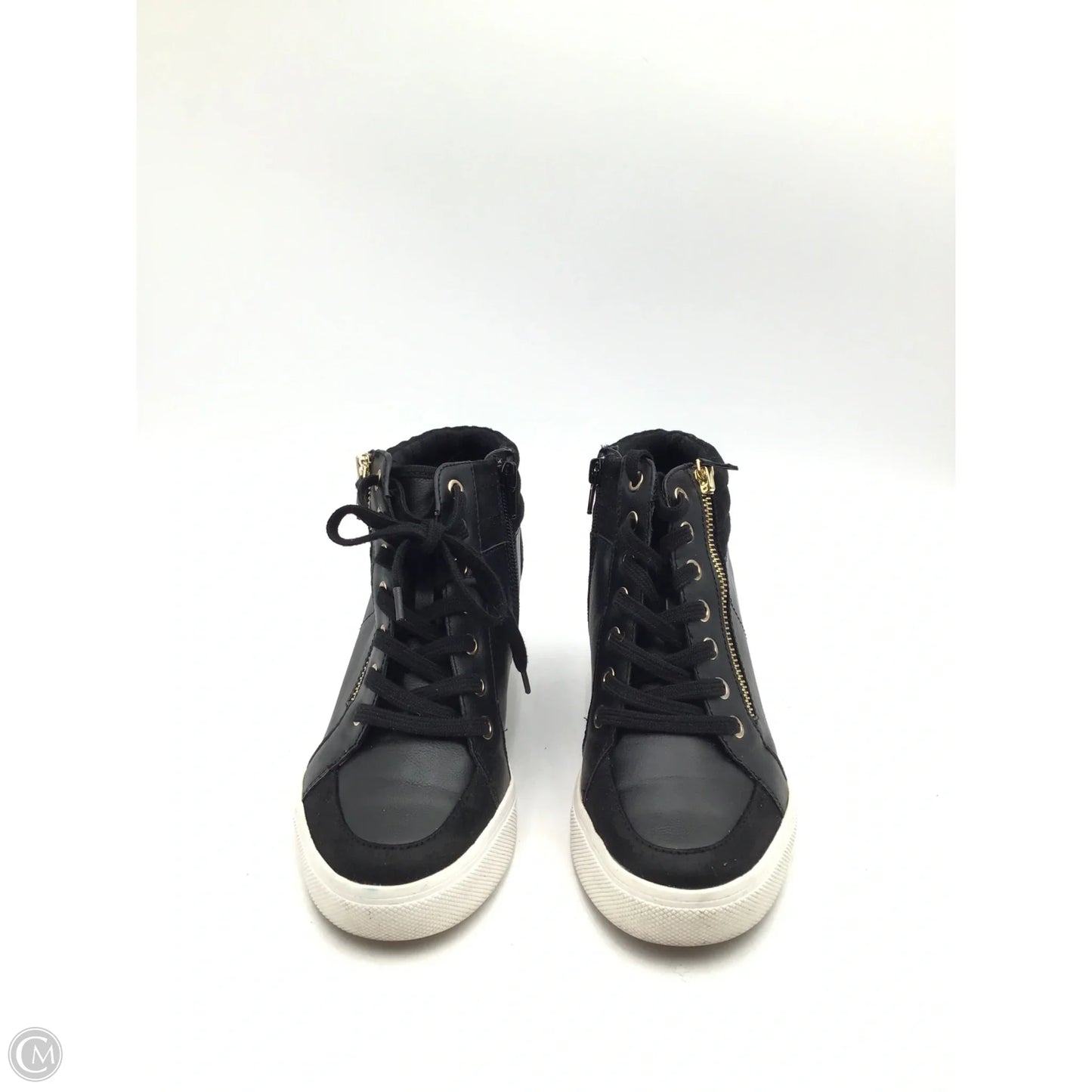 Boots Ankle Heels By Aldo In Black, Size: 8