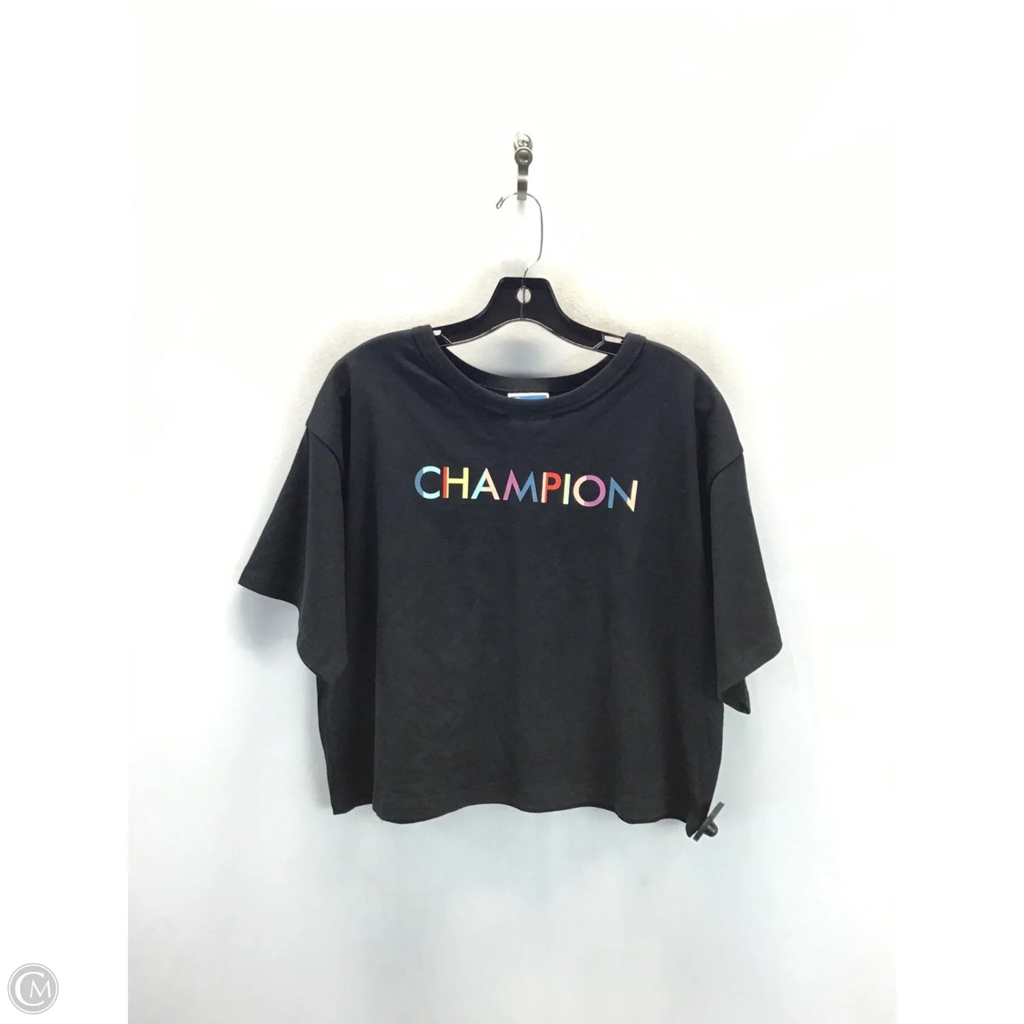 Top Short Sleeve By Champion In Black, Size: Xl