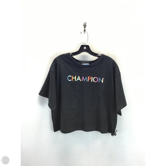 Top Short Sleeve By Champion In Black, Size: Xl